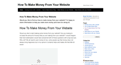 Desktop Screenshot of howtomakemoneyfromyourwebsite.com
